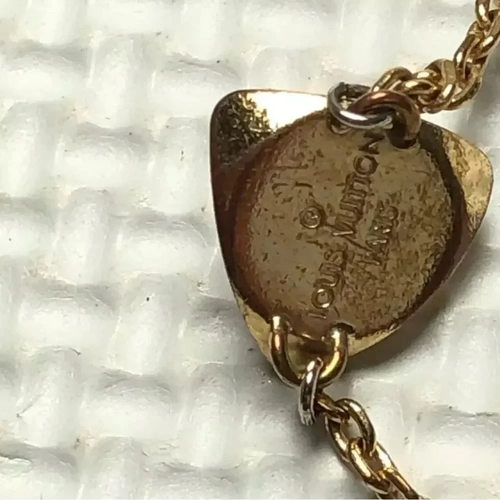 LOUIS VUITTON Bracelet Metal Rhinestones L19.5cm  Authentic